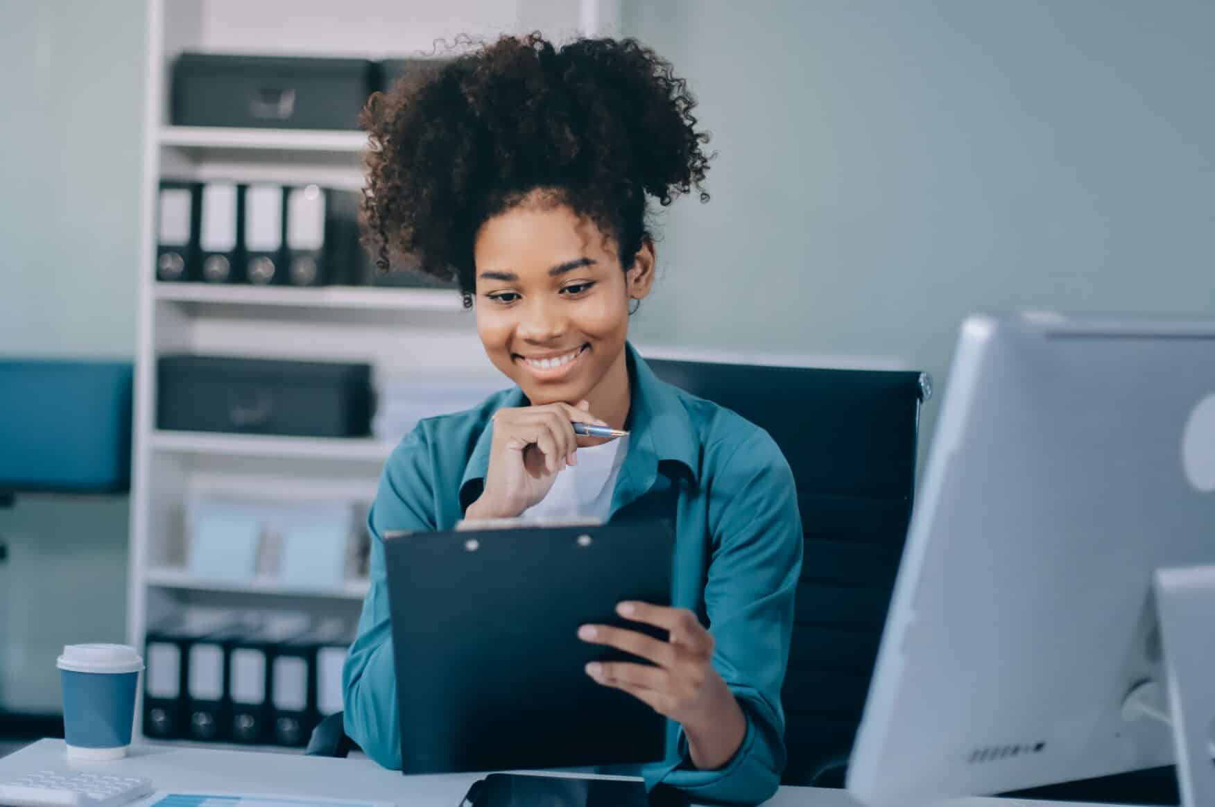 Cleaning audit checklist manager reviewing cleaning records and operational cleaning documentation