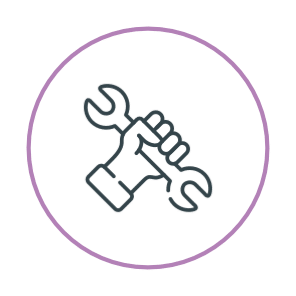Equipment supply and installation icon