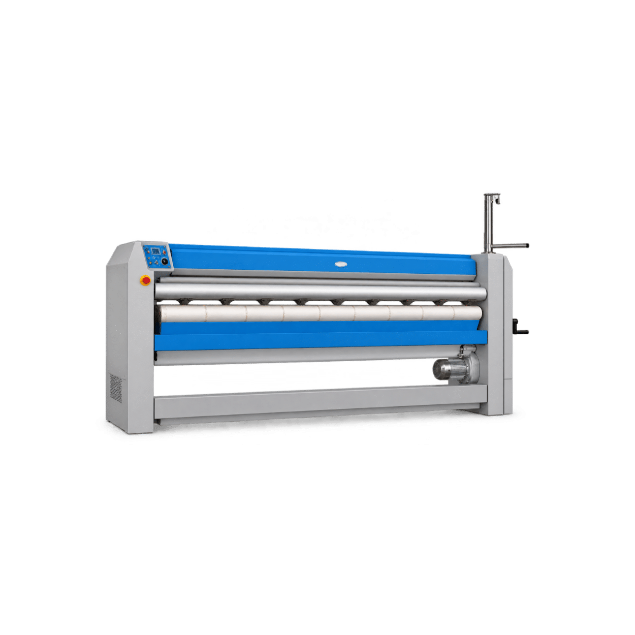 Electrolux Professional IC43316 1.6m industrial flatwork ironer with roller system and digital controls for commercial laundry.