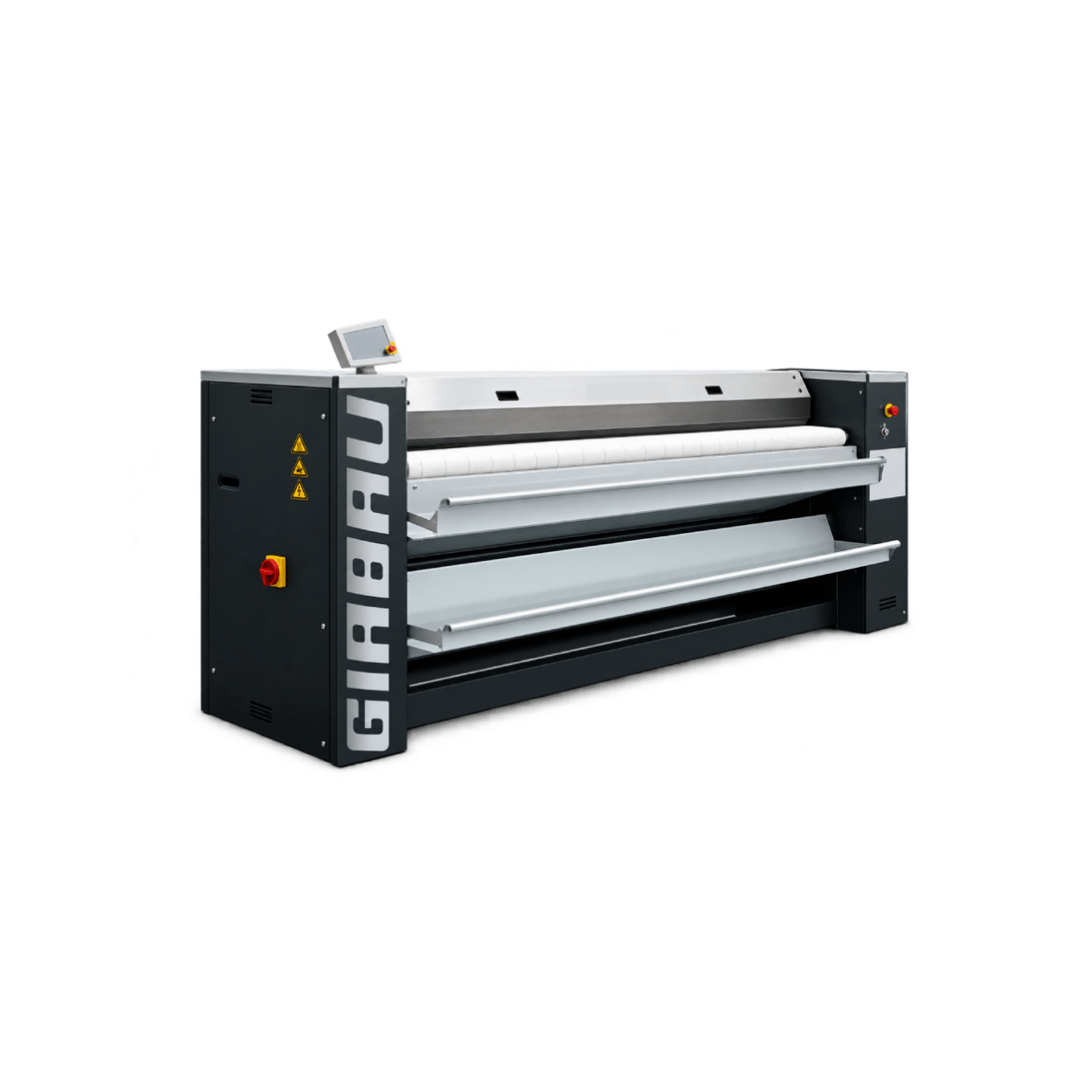 Girbau PB5119 1.9m industrial flatwork drying ironer with roller system and digital controls for professional laundry.