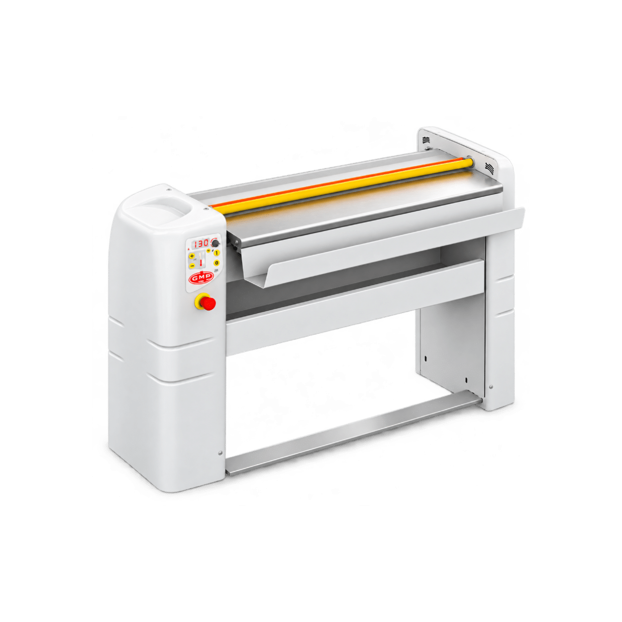 GMP E140.25 1.4m industrial rotary ironer for commercial laundry and professional bed linen finishing.