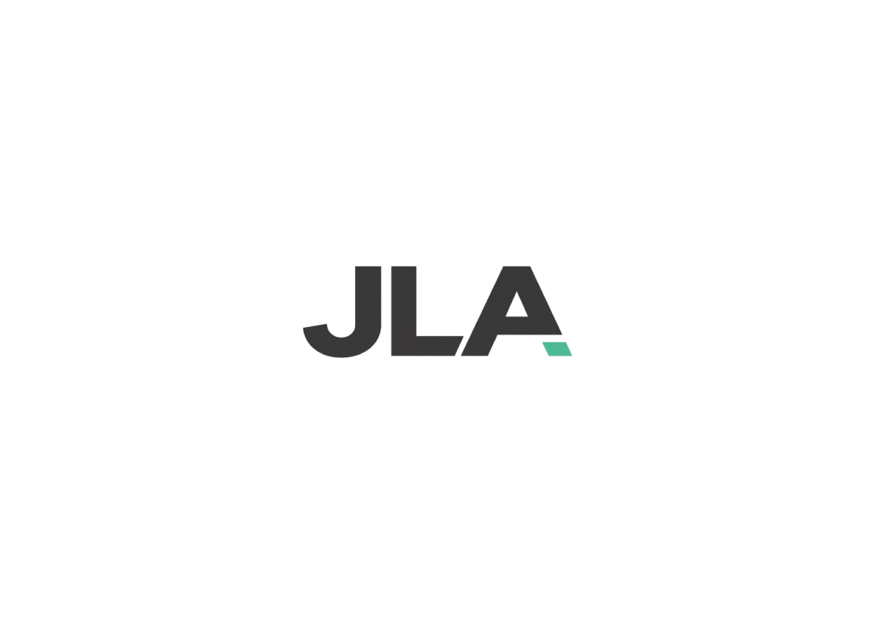JLA Commercial Equipment Solutions logo featuring dark grey lettering with a green accent